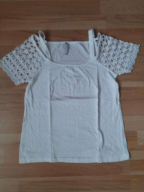 Tričko s čipkovanými rukávmi, m