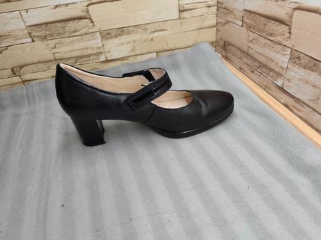 Rieker 40 - dámske kožené čierne lodičky, rieker,40