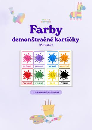 Farby - demonštračné kartičky v sj, 