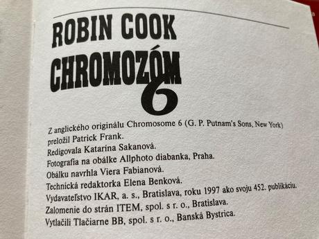 Chromozóm 6 cook robin (1997),