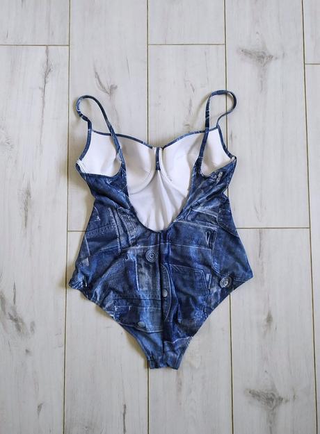 Plavky jeansového vzhľadu, xl