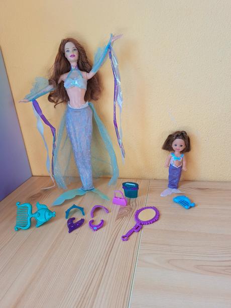 Barbie & kelly princess collection mermaid princes, 