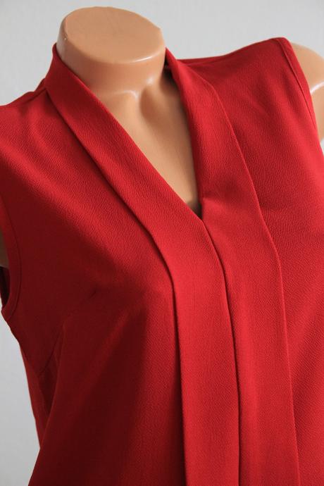 Červený elegantný top, xs/s, xs