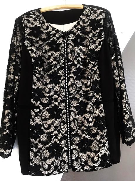 Krajkový bluzón na zips, xxl