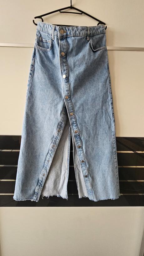 Riflová sukňa, mango,m