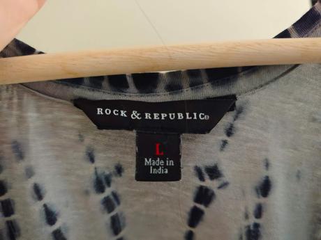 Batikované tričko rock republic, l
