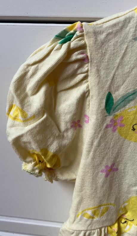 Ružové citrónové bavlnené šaty, 98, 98