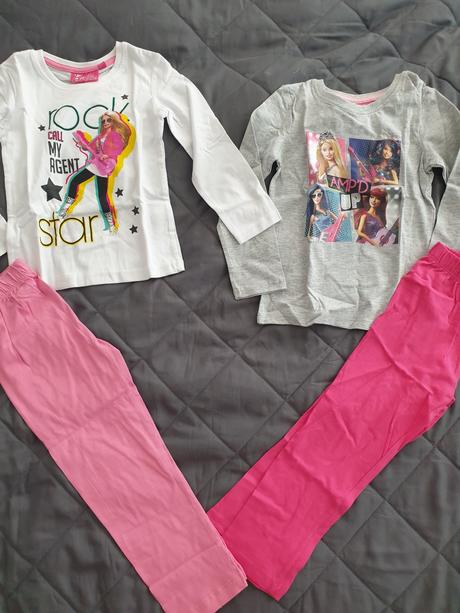 2x barbie pyzamko 104, top stav, disney,104