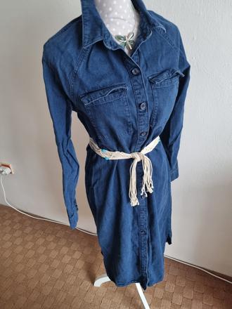 Rifľové šaty veľ. 40 + opasok grátis, f&f,40