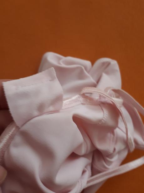 Bledoruzovy ramienkovy dres body na balet tanec, 116