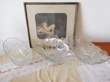 Lisované sklo mysy na ovocie, 