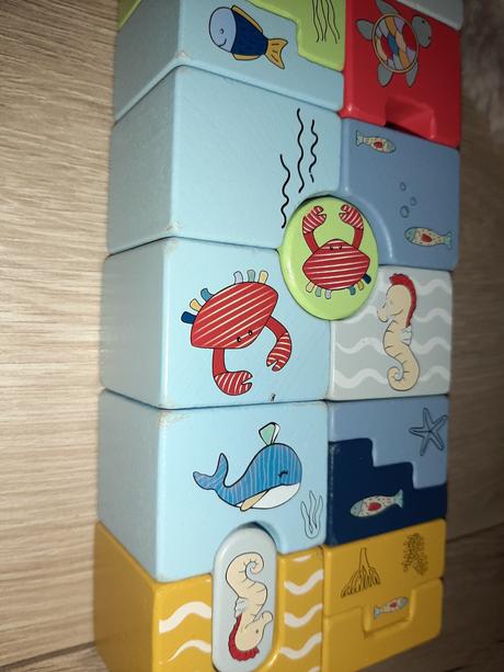 Drevené kocky more 17 kusov, 