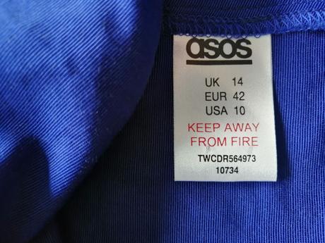 Šaty asos, kráľovská modrá, v42, 42
