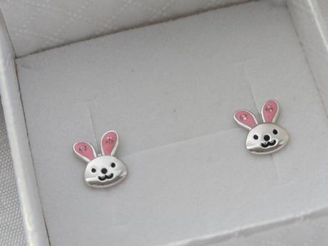 Strieborné náušnice zajačik, 