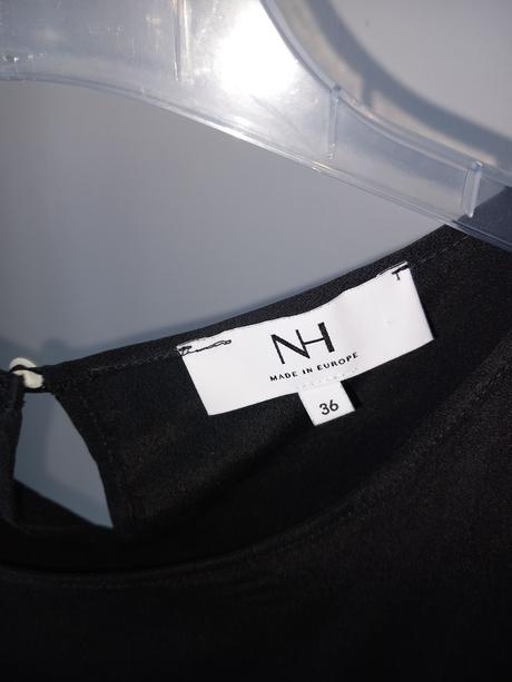 Čierna hodvábna blúzka nadine h 36/s, s