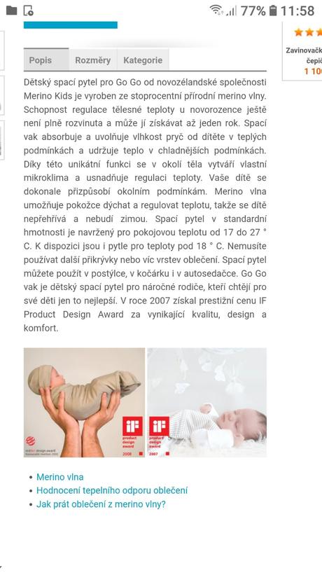 Spaci vak merino kids 2-4 roky, 