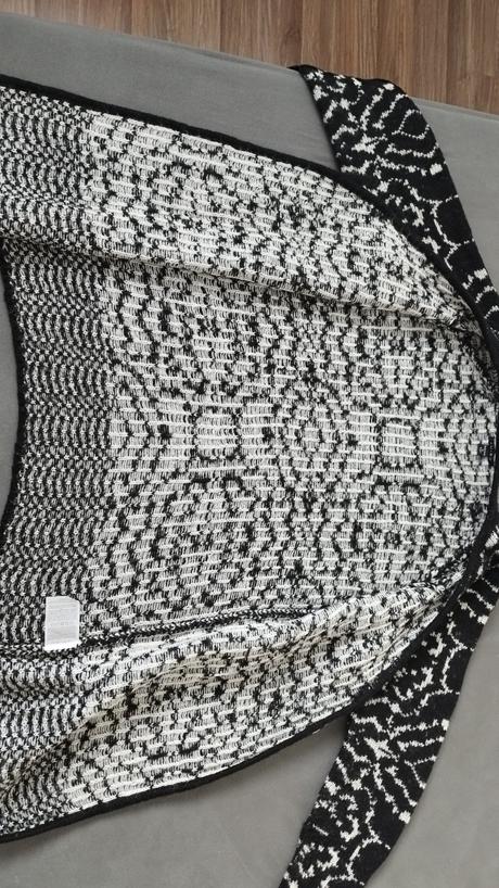 Dámsky čierno-biely kardigan 2, amisu,xxl