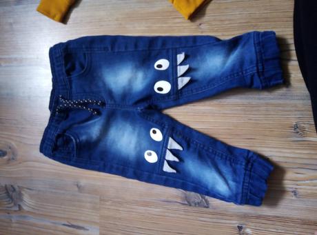 Mikina a riflove nohavice, dopodopo,74