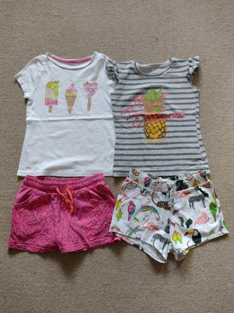 Tricko kr.rukav a kratase po 2ks, vel.122, 122–134