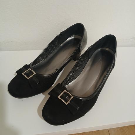 Čierne vintage pohodlné lodičky, clara barson,39