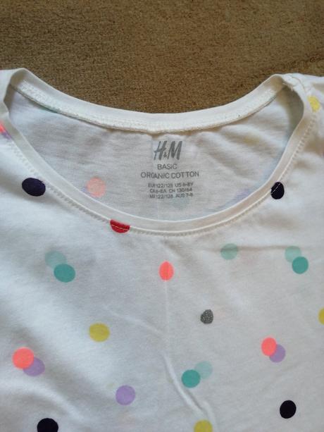 Bodkovane letné šaty h&m c122cm, h&m,122