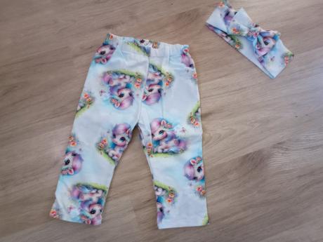 3/4 legíny s čelenkou pre dievčatko, 116