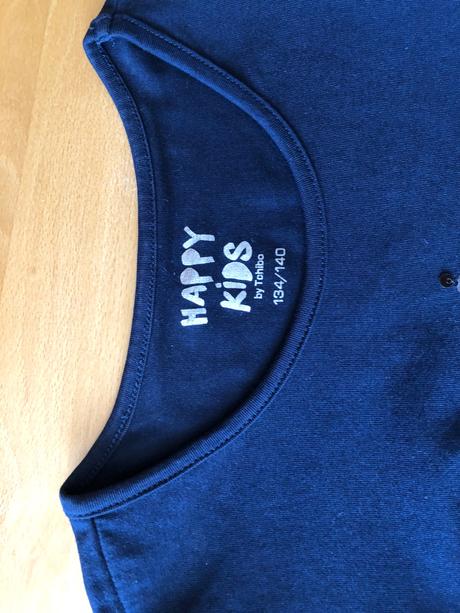 Tmavomodre tricko s flitrami, tcm,140