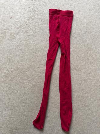 Hrubé červené pančuchy, h&m,122