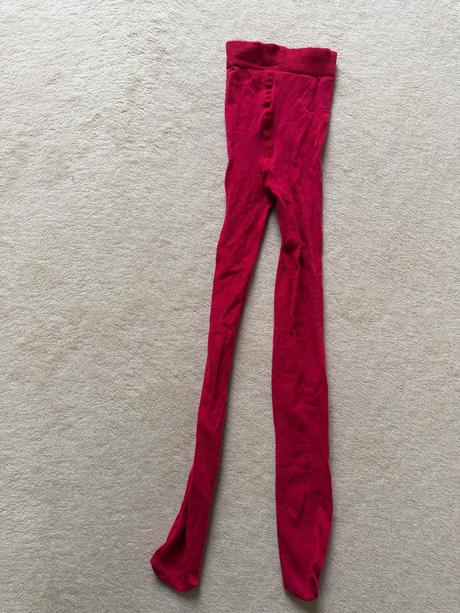 Hrubé červené pančuchy, h&m,122