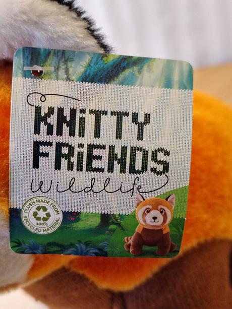 Panda červená visačka knitty friend wildlife boost, 
