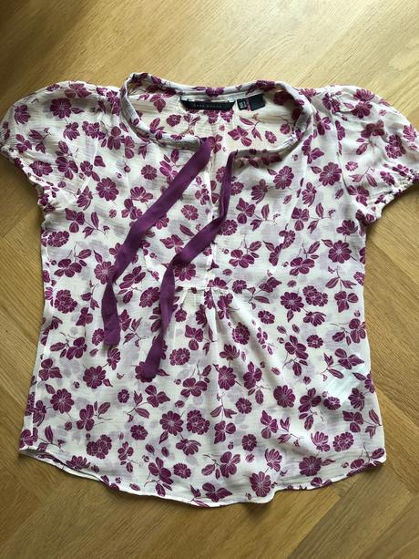 Zara hodvábno-bavlnená kvetová blúzka, zara,xs