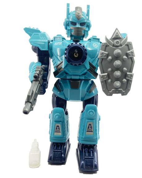 Robot mecha s efektmi pary modrý 32 cm, 