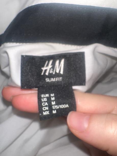 Pánska biela košeľa slim fit, h&m,m