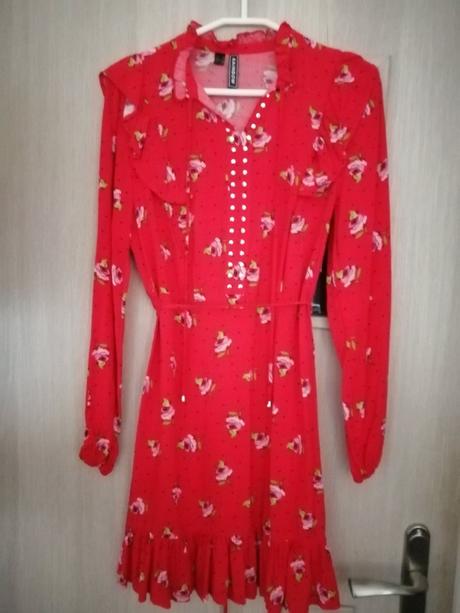 Dámske nové šaty červené, bonprix,38