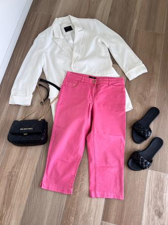 Ružové 3/4 nohavice, h&m,m