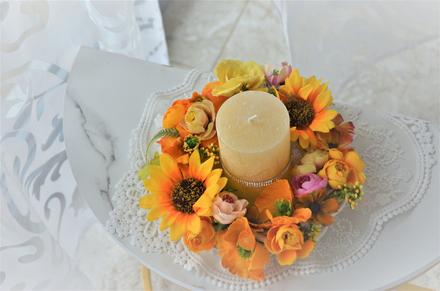 Jesenný venček na sviečku alebo zavesenie, 