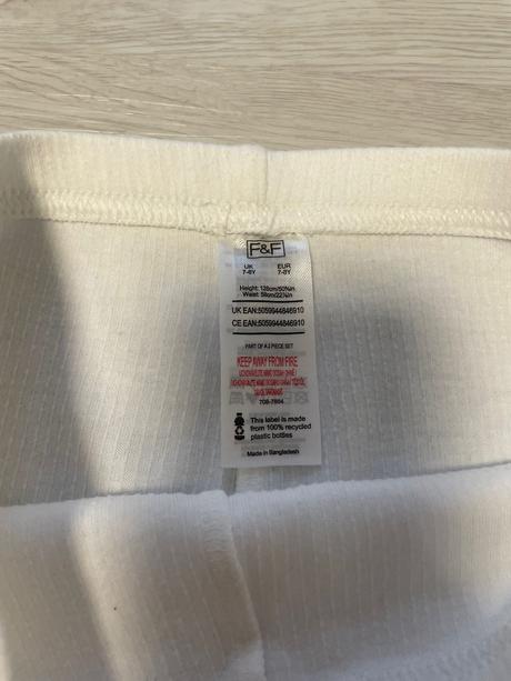 Biele legíny 7-8 rokov, f&f,128