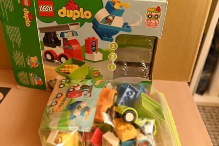 Lego duplo hasičské auto vrtulník nákladiak semafó, 