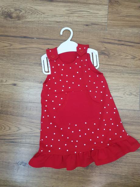 Červené šaty s bodkami, japitex,80