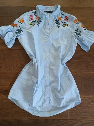 Letné mini košeľové šaty, zara,s
