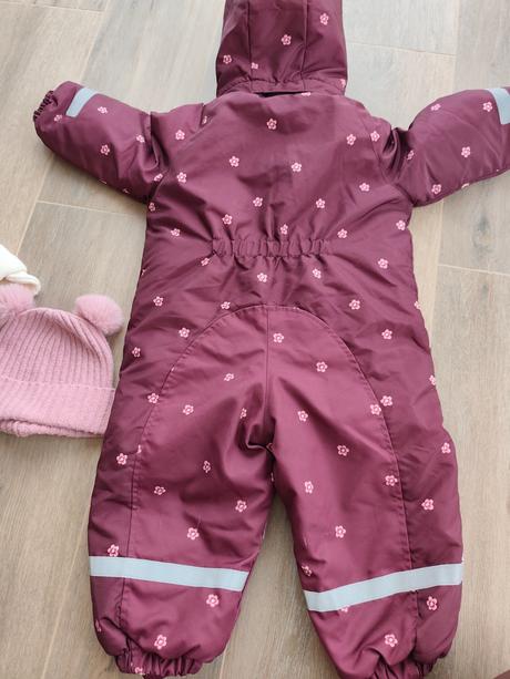 Hrubá zimná kombinéza h&m burgundi, h&m,92