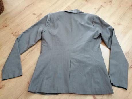 Sivé sako, denim,40