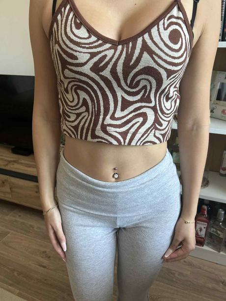 Crop top, fishbone,xs