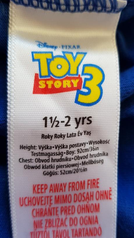 Tričko s dlhým rukávom toy story, 92