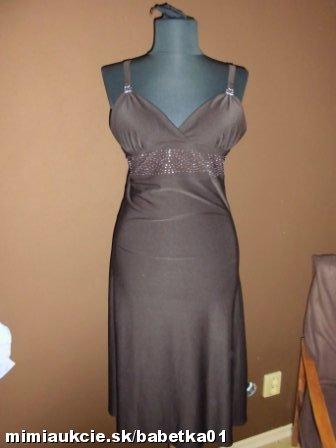 Hnedé šaty - super sedia na postave, 40