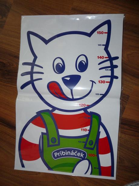 Detský meter pribináčik - nový, odlepovací, 