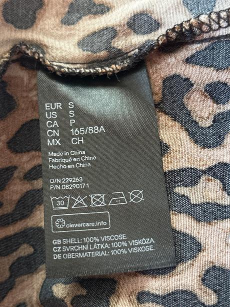 Tigrované maxi šaty, h&m,s