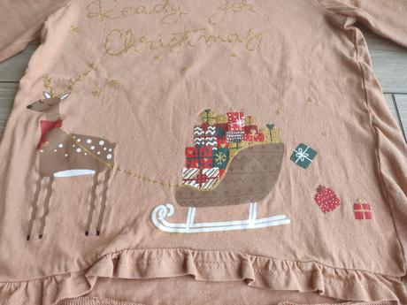 Bavlnené tričko/tunika na vianoce, 110