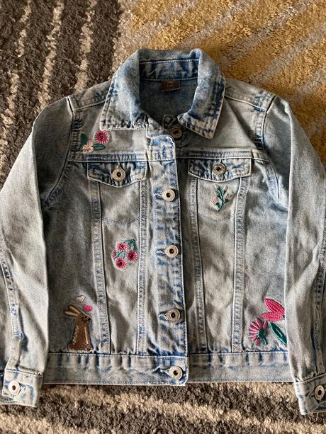 Rifľová bunda s výšivkami little kids, 122