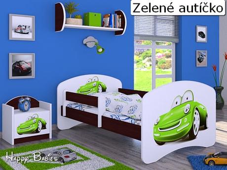 Detská posteľ 140x70cm farebné boky+matrac, šírka (cm): 70,dĺžka (cm): 140